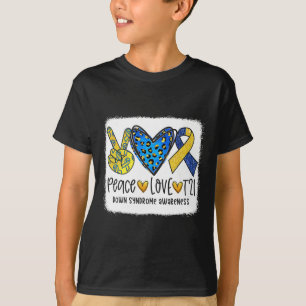 Camiseta Amor T21 Cura Azul Amarelo Conscientização sobre S
