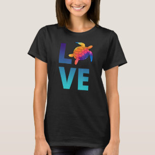 Camiseta Amor Tartaruga Marinha Mar e Oceano Ani