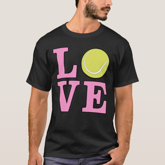 Camiseta Amor Tênis - Texto Rosa (Frente)