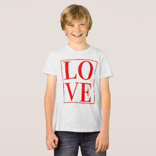 CAMISETA AMOR TEXTO DE NAMORADOS DE TIPOGRAFIA VERMELHA