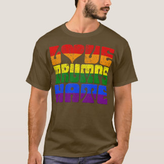 CAMISETA AMOR TRUMPS ODEIA ANIMPEDIDO DE DIVERSIDADE DE ORG