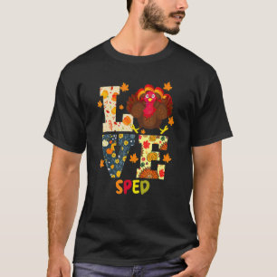 Camiseta Amor Turquia Pumpkin Feliz Dia de Ação de Graças M