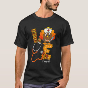 Camiseta Amor Turquia Stetoscope Enfermeira Enfermeira Cai