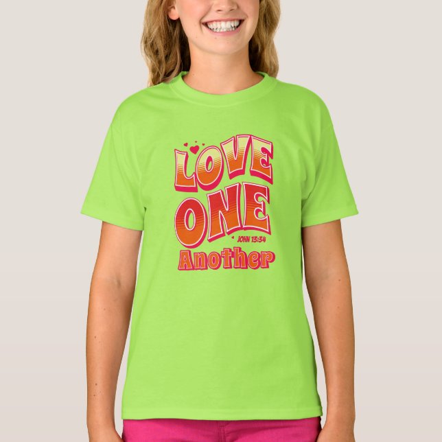 Camiseta Amor Um Ao Outro John 13:34 (Frente)