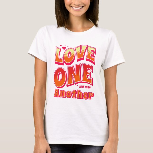 Camiseta Amor Um Ao Outro John 13:34 (Frente)