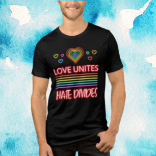 Camiseta Amor Une Ódio Divisões