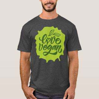 Camiseta Amor Vegan Amor Vegan Veggie Sem Carne Orgânica