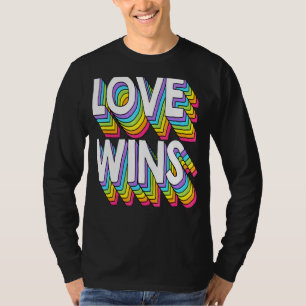 Camiseta Amor vence mulheres Lgbt Ally