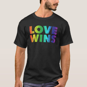 Camiseta Amor vence - Vintage, LBGTQ, Queer, Orgulho gay Ra