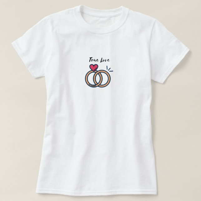 Camiseta Amor verdadeiro (Frente do Design)