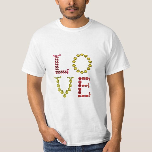 Camiseta Amor, Vermelho e Amarelo (Frente)