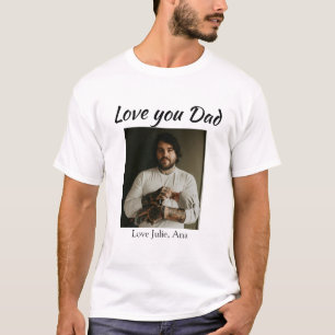 Camiseta amor você pai dia dos pais adicionar foto nome sim