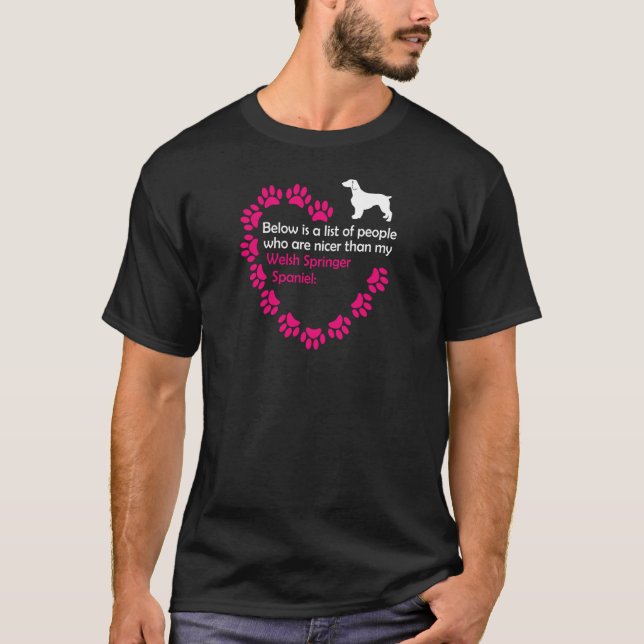 Camiseta amor Welsh Springer Spaniel Funny Gift (Frente)