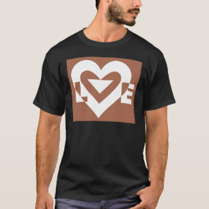 Camiseta Amor White em Brown