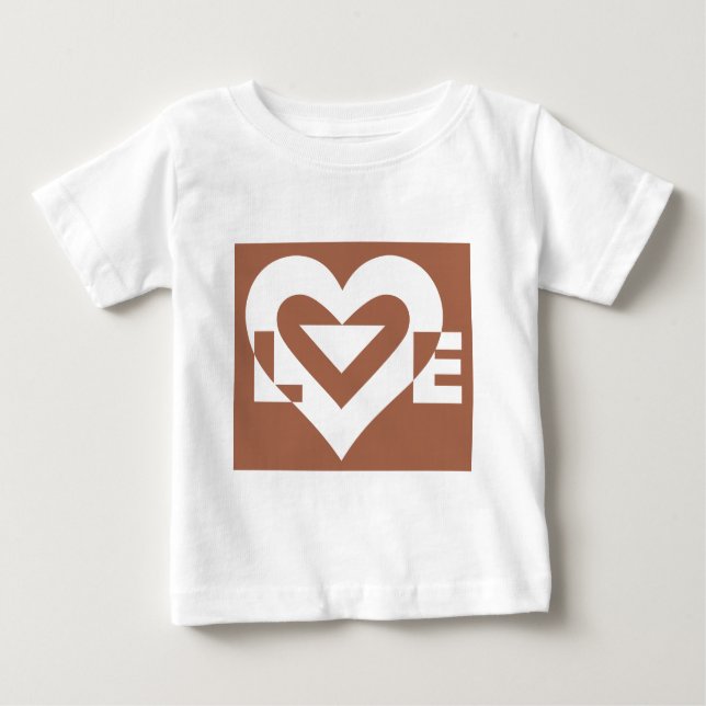Camiseta Amor White em Brown (Frente)
