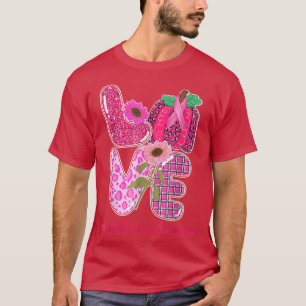 Camiseta Amor Xadrez-leopardo Abóbora-Rosa Guerreira Mama R