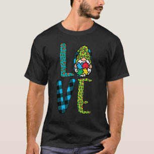Camiseta Amor Xadrez Leopardo Gnomo Nórdico Puzzle Cute Aut