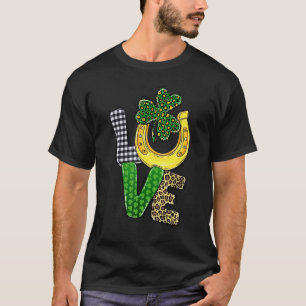 Camiseta Amor Xadrez Leopardo Trevo C Cavalos Sapatos Dia d