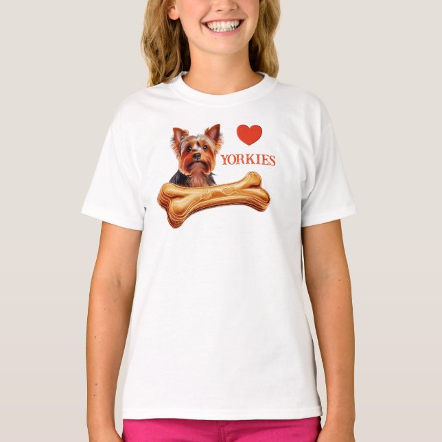 CAMISETA AMOR YORKIES (Frente)