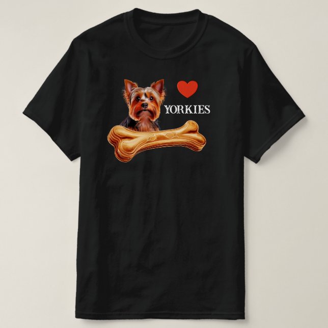 CAMISETA AMOR YORKIES (Frente do Design)