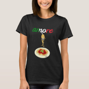 Camiseta Amore Italiana Spaghetti Lover Pasta Noodles Love
