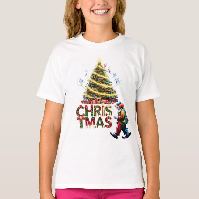 Camiseta AmorEAlegriaEsteNatal (Frente)