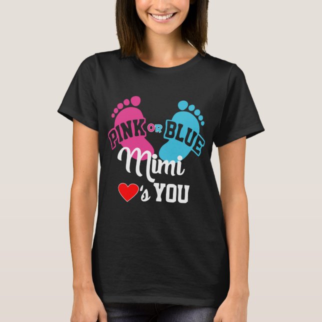 Camiseta Amores que do rosa ou do azul Mimi você género (Frente)