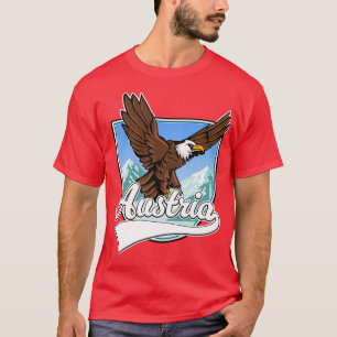 Camiseta Amostra de viagem para montanhas de Áustria Ski