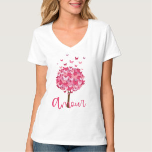 Camiseta Amour Butterfly Tree - Romântico francês