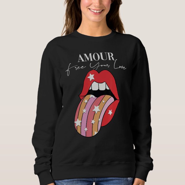 Camiseta Amour lipstick Slogan Inspiracional Motivacional Q (Frente)