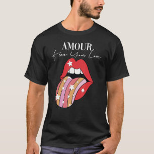 Camiseta Amour lipstick Slogan Inspiracional Motivacional Q