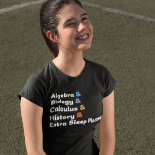 Camiseta Ampersand Algebra Biology Engraçado Voltar à e