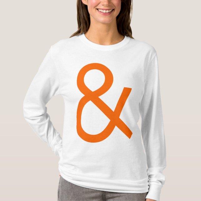 Camiseta Ampersand - laranja na luz (Frente)