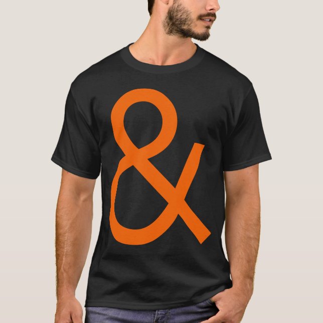 Camiseta Ampersand - Laranja no escuro (Frente)