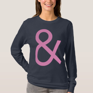 Camiseta Ampersand - Rosa no escuro