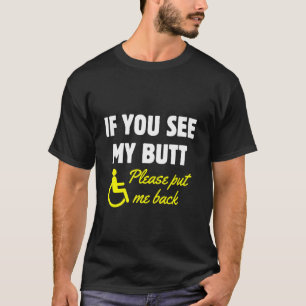Camiseta Amputação de Deficiência Humor Em Cadeira De Rodas
