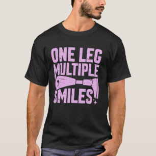Camiseta Amputado de uma perna com vários sorrisos
