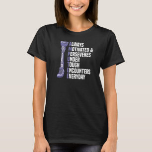 Camiseta Amputea Perna Amputee Apoio à Prosthet de Cadeira