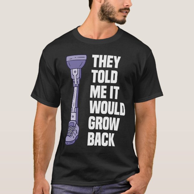 Camiseta Amputea Perna Amputee Apoio à Prosthet de Cadeira  (Frente)
