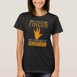 Camiseta Amputeo do dedo da amputação do dedo