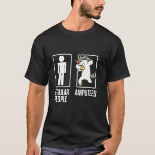Camiseta Amputeo Humor nas Pernas Unicórn Recuperação Engra
