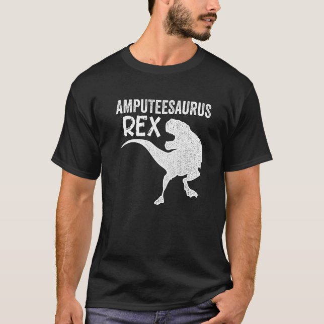 Camiseta Amputeo Humor Saurusrex Retorno do Braço das Perna (Frente)