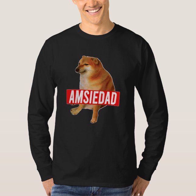Camiseta Amsiedad Cheems Ironic Spain Doge Meme (Frente)