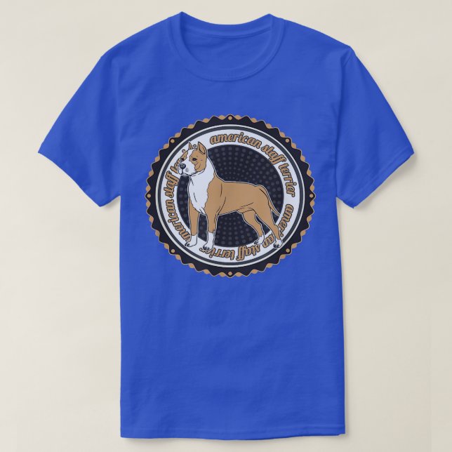 Camiseta Amstaff American Staff Terrier Pit Bull Dog Lover  (Frente do Design)