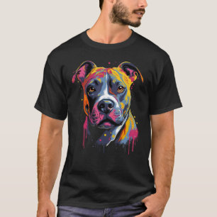 Camiseta Amstaff American Staffordshire Terrier Colorful Pu