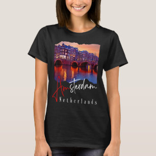 Camiseta Amsterdã À Noite - Holanda - Amster