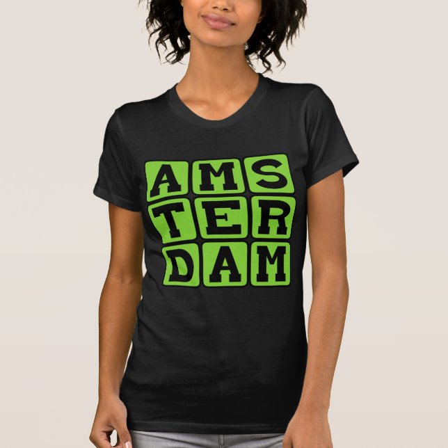 Camiseta Amsterdã, Cidade nos Países Baixos (Frente)