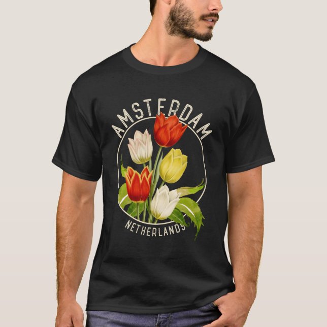 Camiseta Amsterdã Tulip Festival The Netherlands Bulb (Frente)
