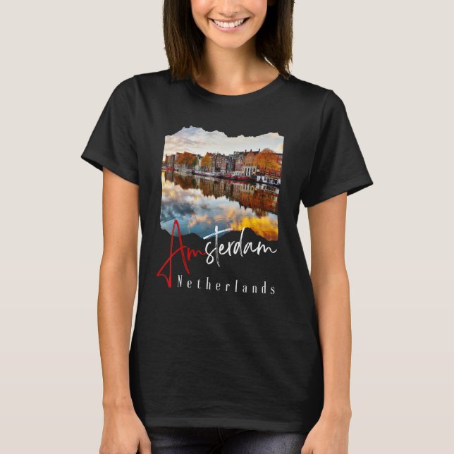 Camiseta Amsterdam Netherlands Souvenir (Frente)