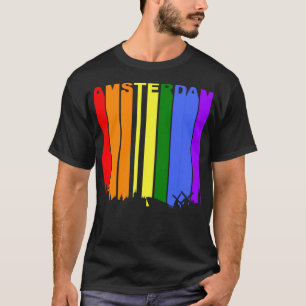Camiseta Amsterdam Países Baixos Rainbow LGBT Orgulho gay